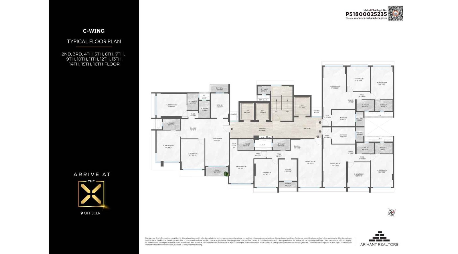 Arihant-F-Residences-typical-Floor-Plan-Wing-C