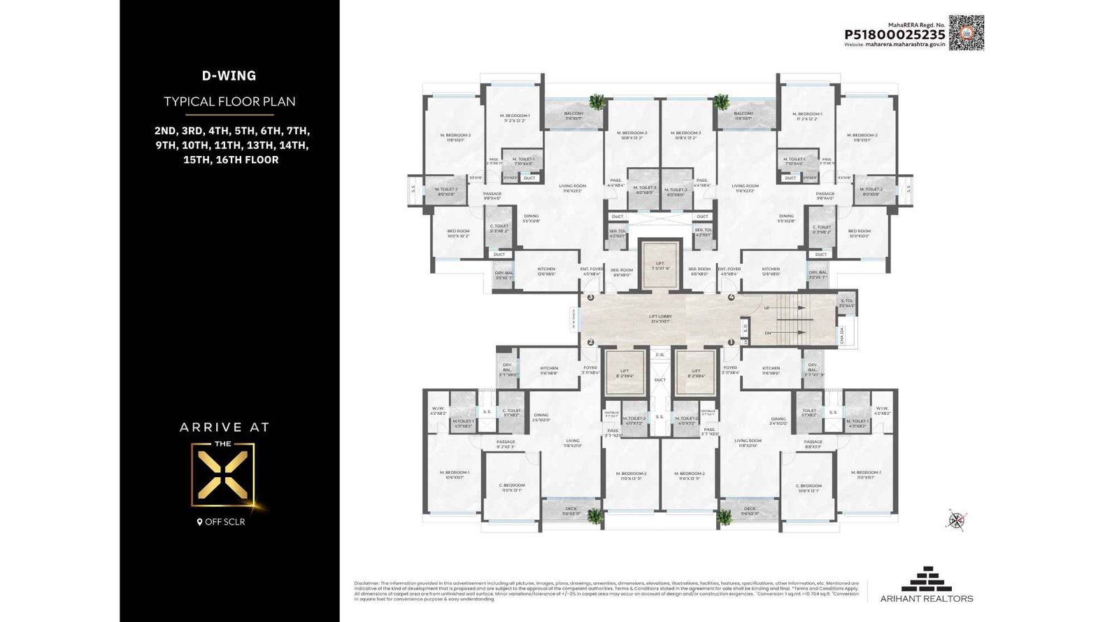 Arihant-F-Residences-typical-Floor-Plan-Wing-D